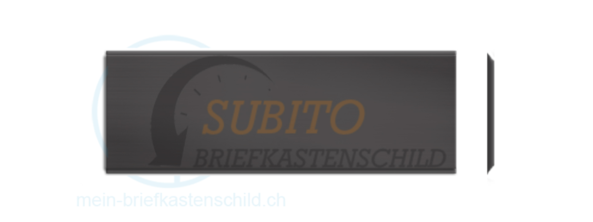 Klingelschild Sonnex 51 x 19 Alu schwarz matt
